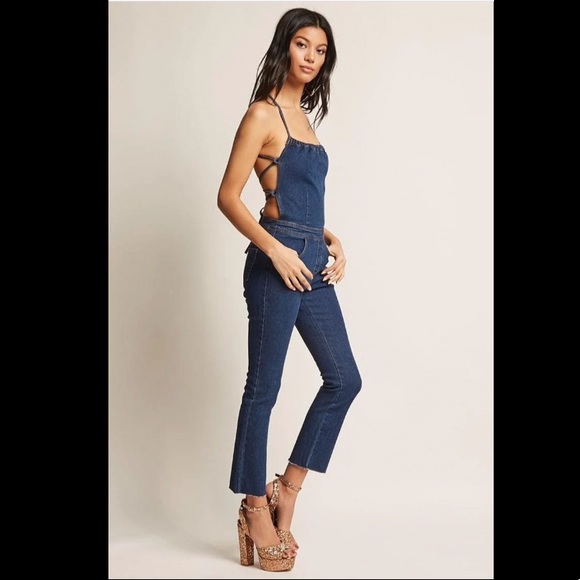 NWOT Forever21 Denim Cami Overalls / Jumpsuit - Picture 9 of 9